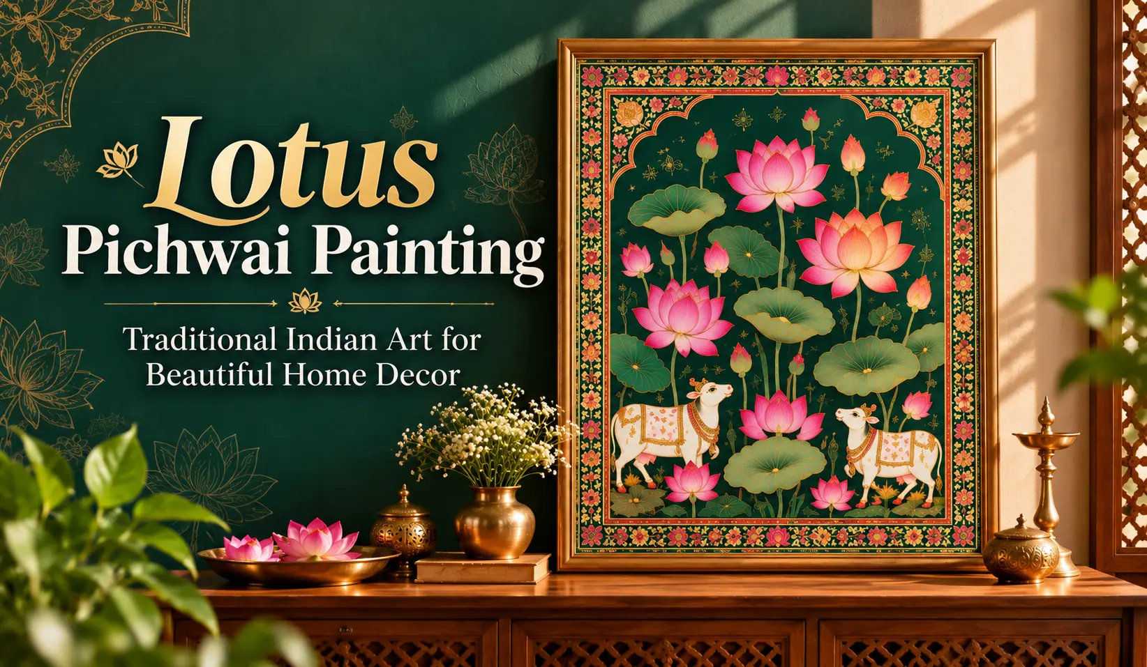 Lotus Pichwai Painting: Traditional Indian Art for Beautiful Home Decor