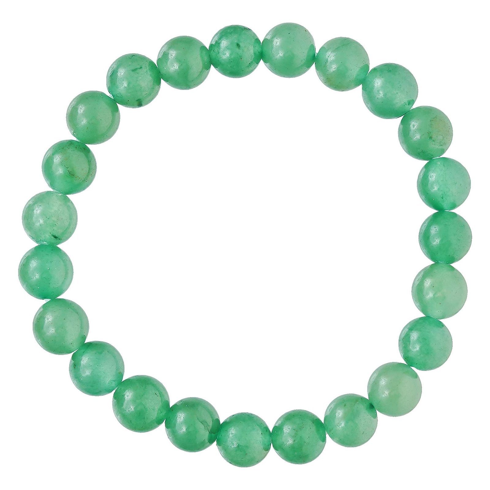 Green Jade Bracelet – Healing Crystal Wealth Bracelet – Jade Bracelet for Unisex – Bring Good Luck Prosperity and Emotional Balance 8mm Gemstone