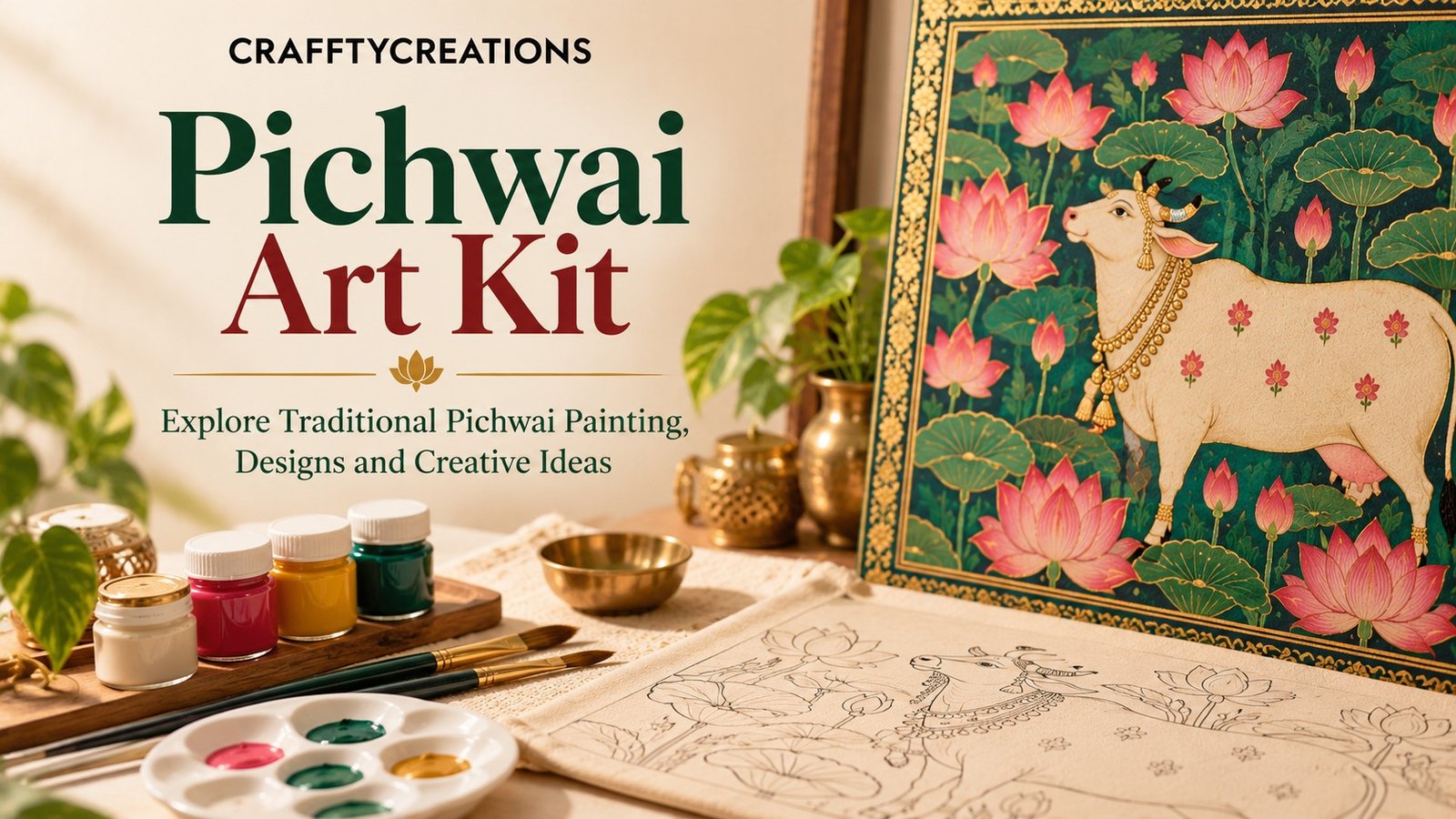 Pichwai Art Kit: Explore Traditional Pichwai Painting, Designs and Creative Ideas